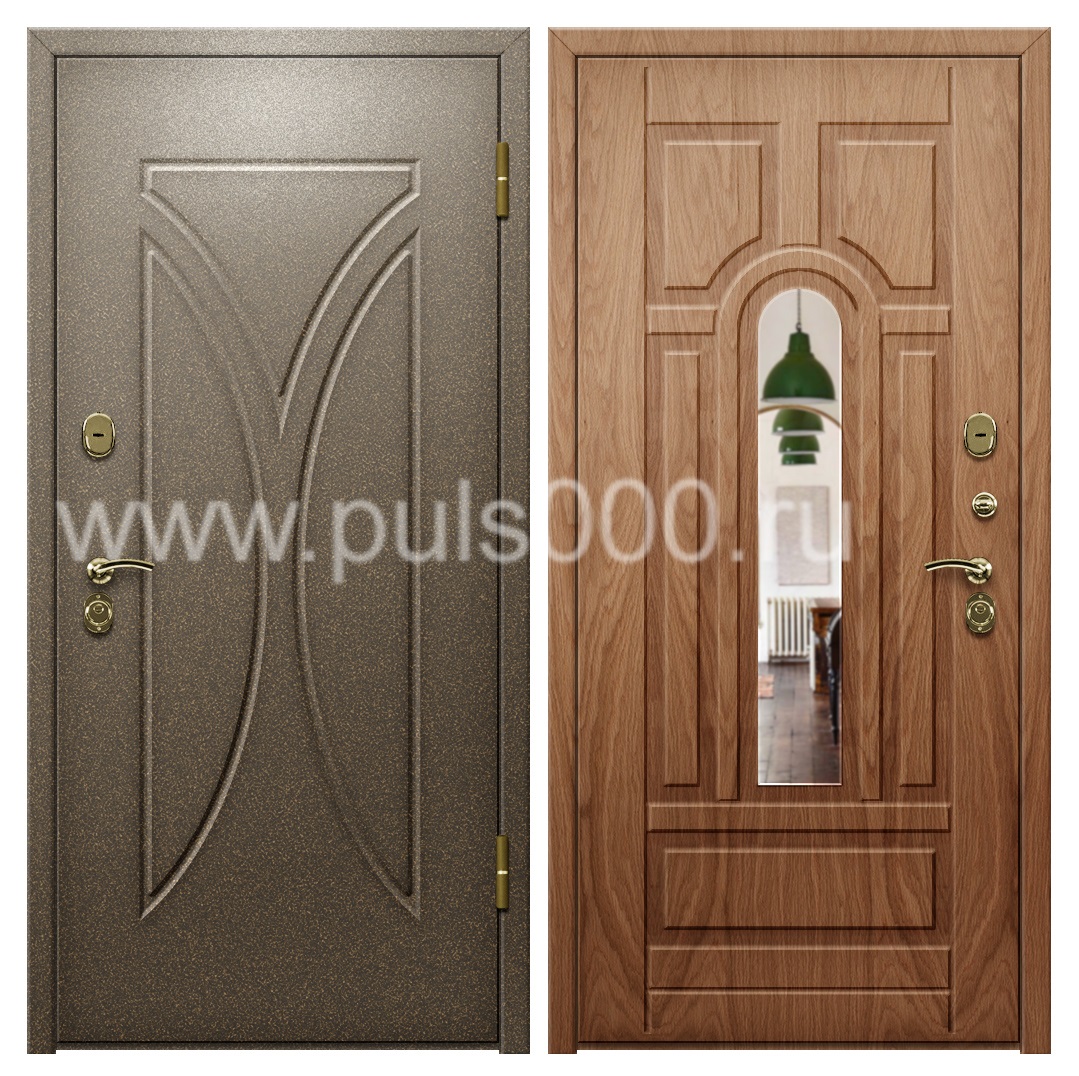 Наружная дверь с порошковым окрасом для загородного дома PR-1072